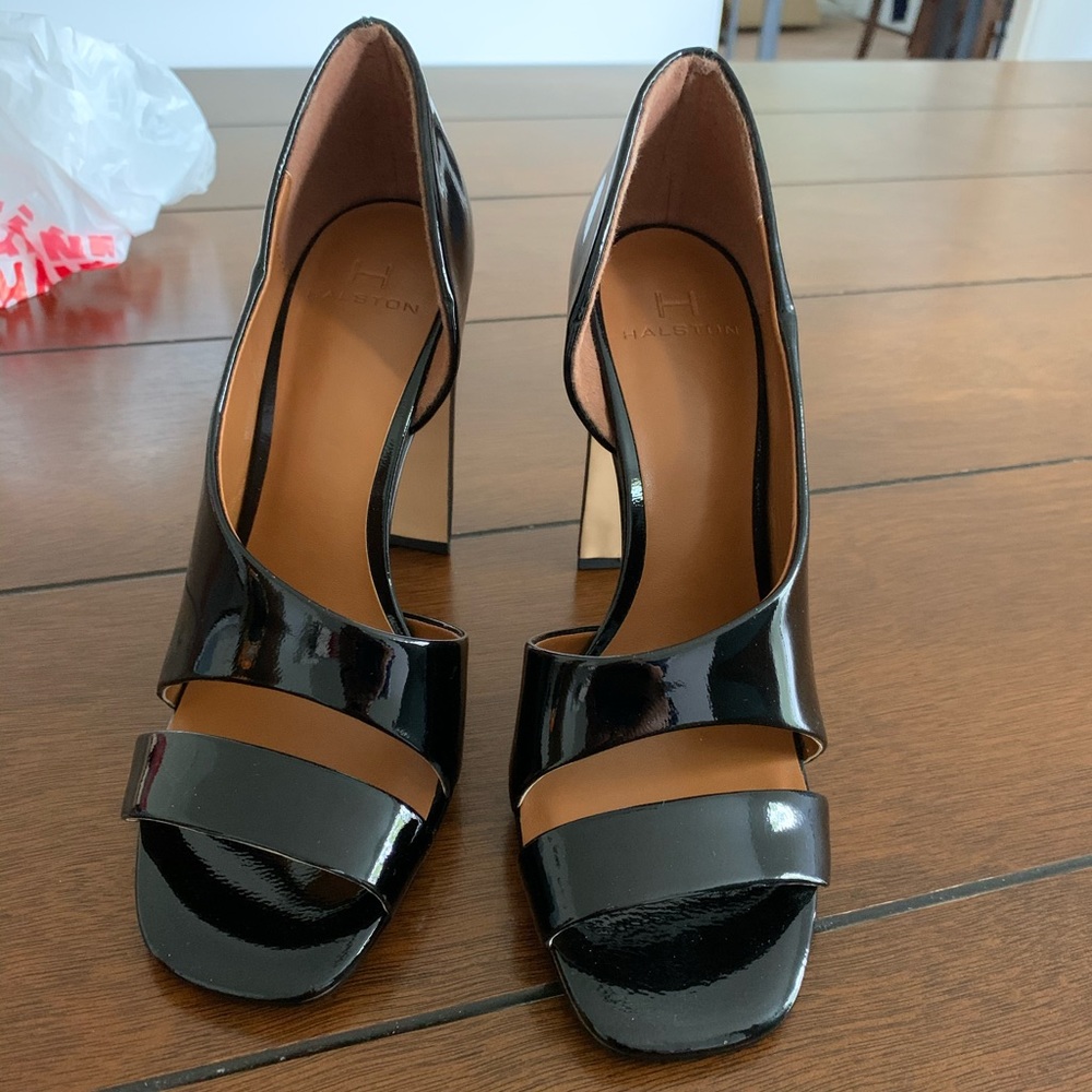 H by Halston - black patent heels